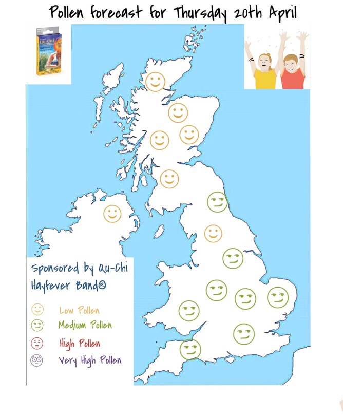 Pollen count Hayfever today
