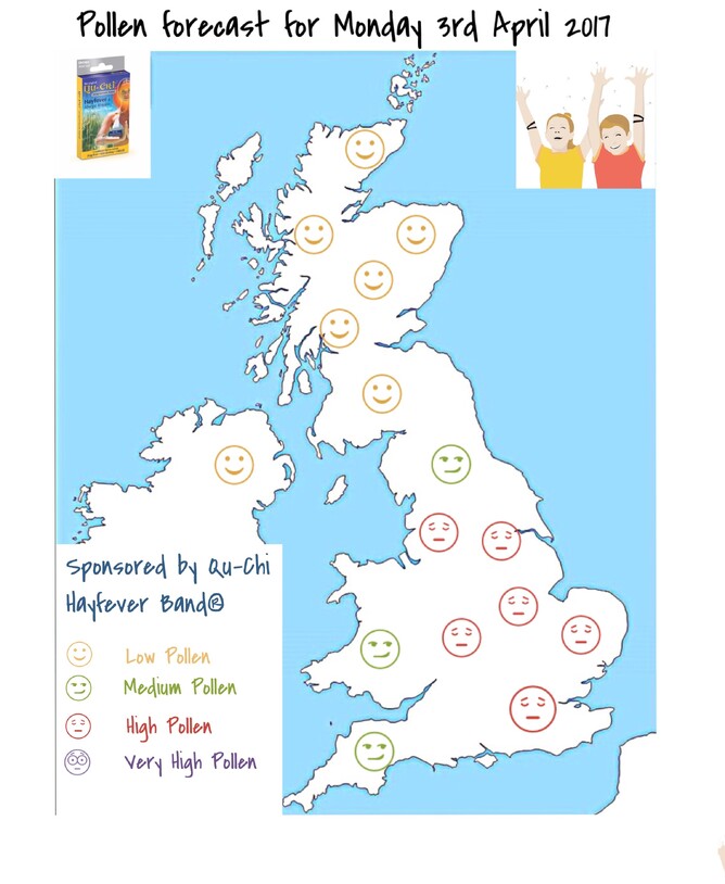 Today pollen forecast u.k. Ireland