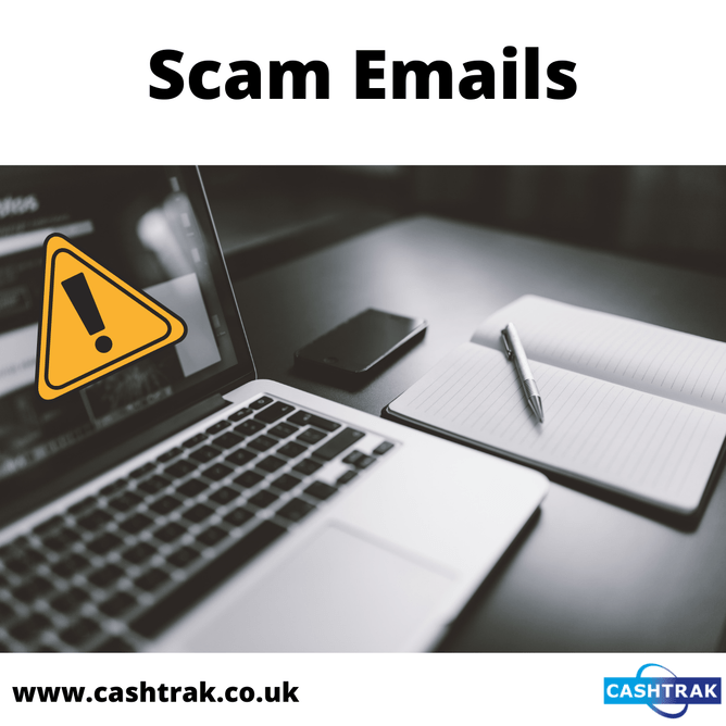 Laptop with warning triangle, mobile and open book