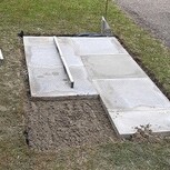 Just one more slab to lay now.