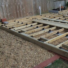 All deck sub frame joists now laid.