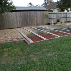 Decking sub base - footings - now complete