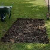 Area dug out to correct depth, now ready for hardcore.