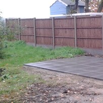 All paving slabs now laid, awaiting timber building installation.