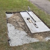 Another three slabs laid.