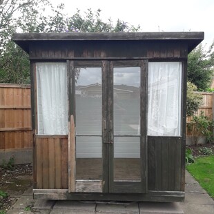 Image shows summer house in location at another property in 2018 prior to disassembly and moving.