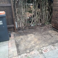 Old shed and surface debris has been cleared.