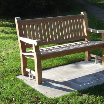 2/3 seater bench installation with anti theft straps.