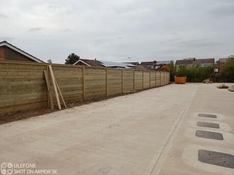 Acoustic Barrier install.