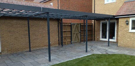 Completed patio and Durapost built pergola.