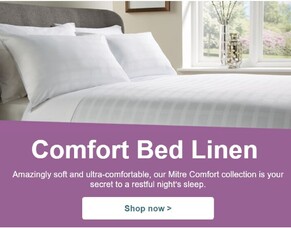 Sleep easy with the Mitre Comfort collection