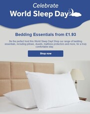 Celebrate World Sleep Day with perfect bedding essentials