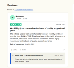 Would highly recommend on the basis of quality, support and price.