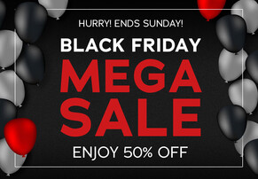Final week - enjoy 50% off in our Black Friday sale