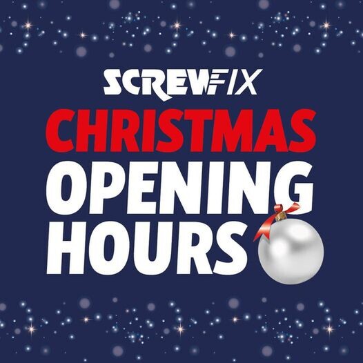 ScrewFix Christmas opening Times. Christian Supply Chain Buying Group