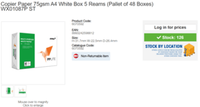 Paper Offer - Paper Offer - Copier Paper 75gsm A4 White Box 5 Reams (Pallet of 48 Boxes) for &pound;580