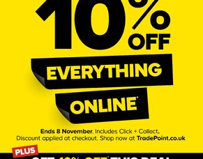 TRADEPOINT OFFERS - Online Event 10% Off 2nd-8th Nov 22