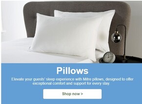 Enhance comfort with luxurious Mitre pillows