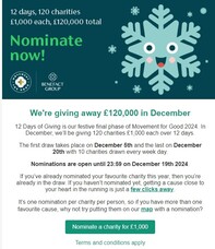 12 Days of Giving - &pound;120,000 to give away!