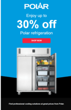 Enjoy up to 30% off Polar refrigeration at Nisbets