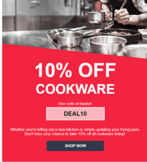 NISBETS - Unlock 10% off ALL Cookware today.
