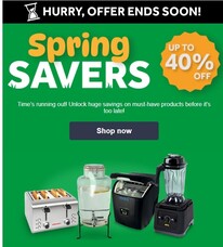 Hurry! Selected deals end soon - up to 40% off