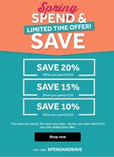 NISBETS - Spend &amp; Save starts NOW!