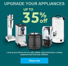 NOW LIVE: up to 35% off appliances!