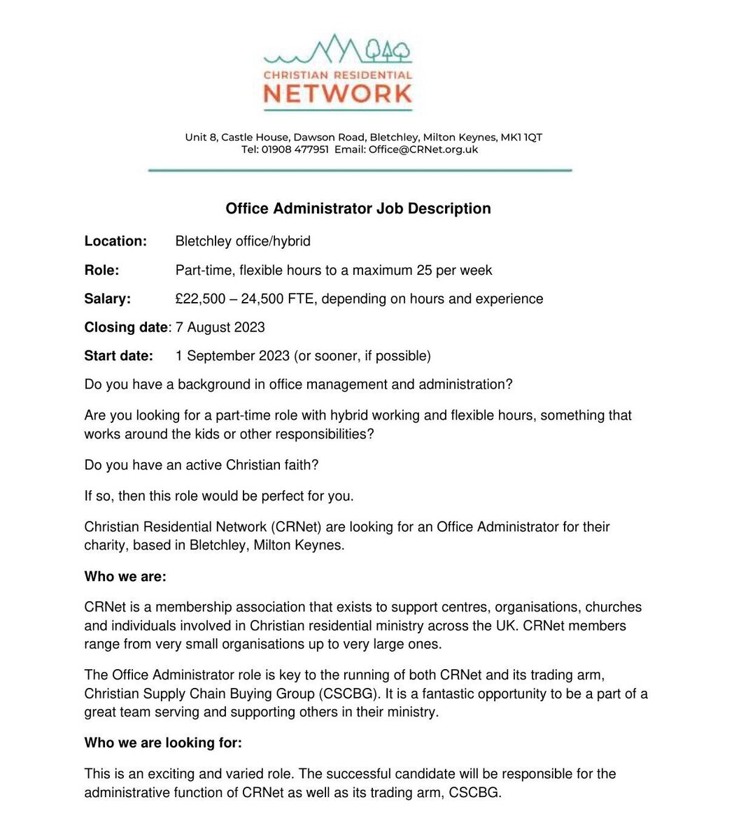 are recruiting Christian Supply Chain Buying Group