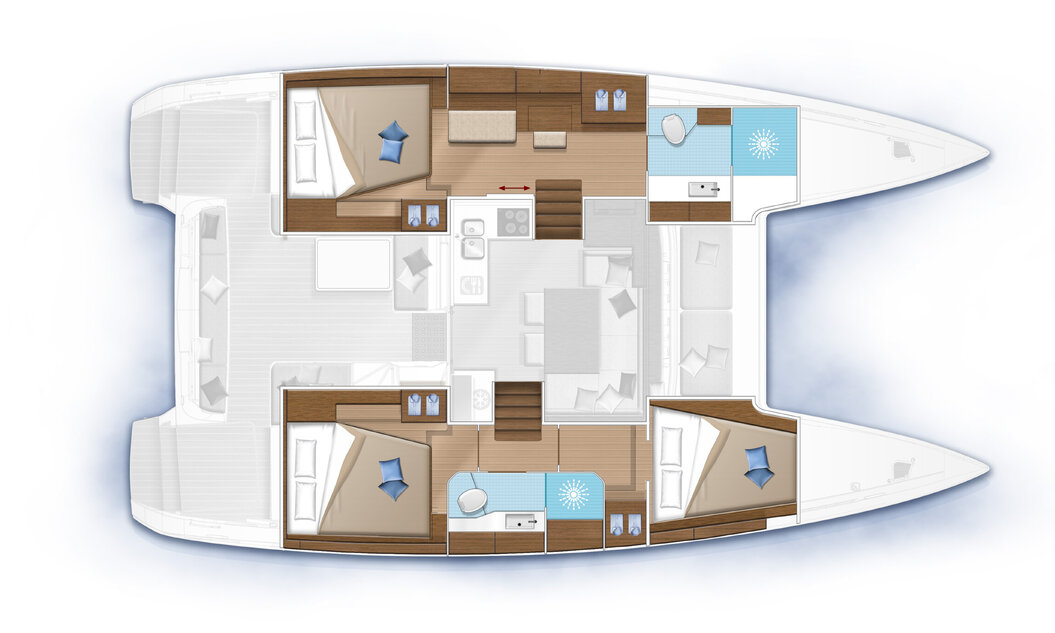 3-cabins layout