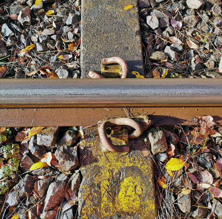 rail track that has been cleaned using PlasmaTrack rail cleaning system