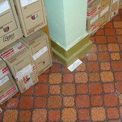 Asbestos containing lino