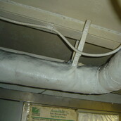Asbestos rope matting to pipe work