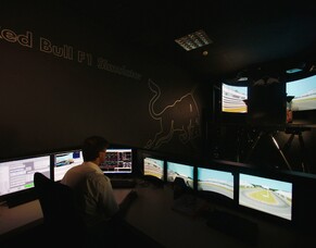 What are Formula 1 simulators used for?