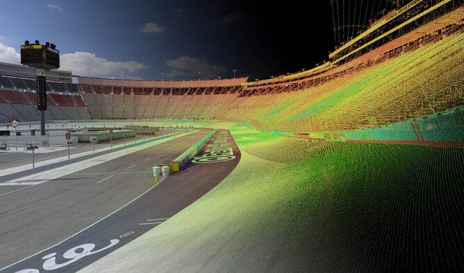 iRacing LiDAR race circuit scan