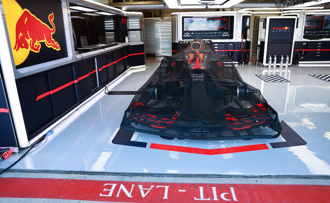 Red Bull Racing F1 car in the garage